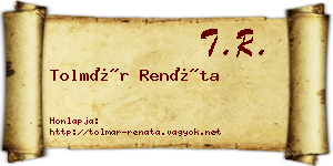 Tolmár Renáta névjegykártya